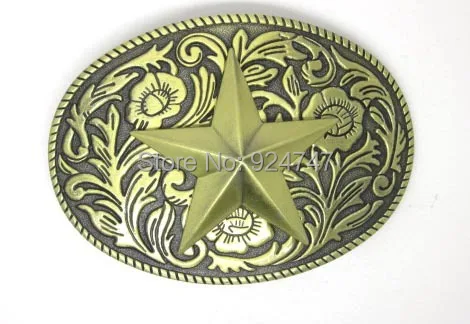 

Brass Floral 3D Flower Star Western Belt Buckle