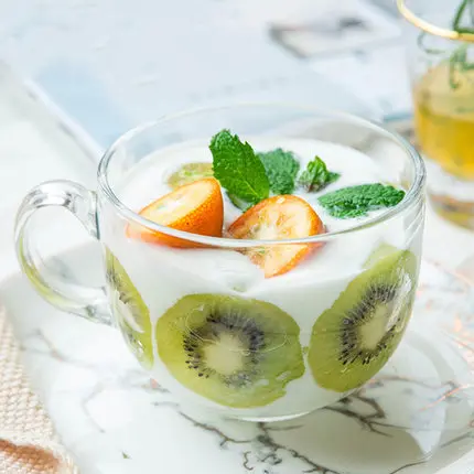 Креативная маленькая стеклянная посуда для салата молока мороженого семейная