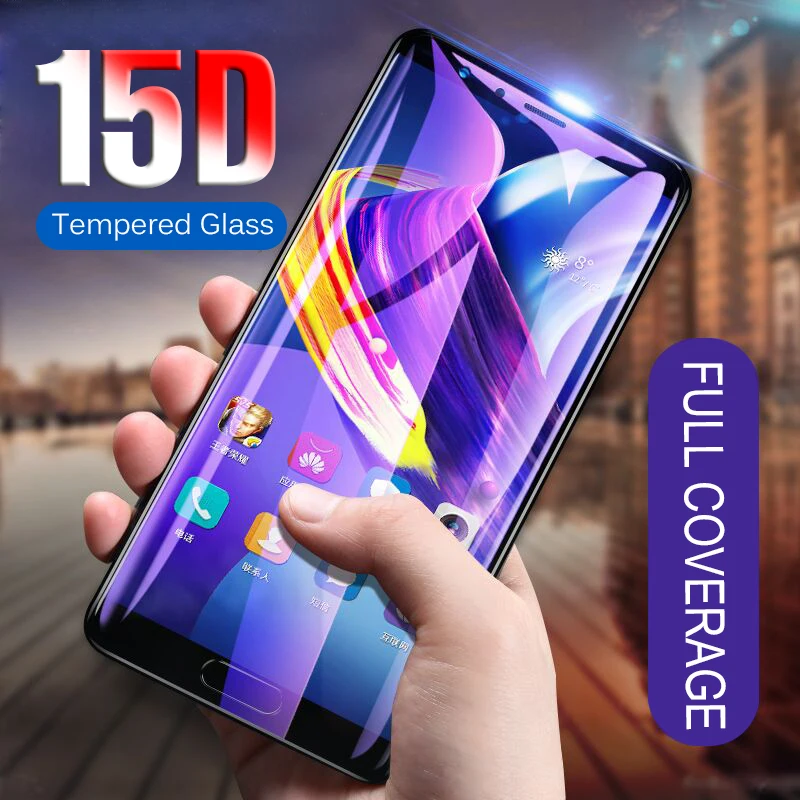 15D Защитное стекло для экрана huawei Honor 8 10 7 7c 8X Max 9 закаленное Lite Полное покрытие