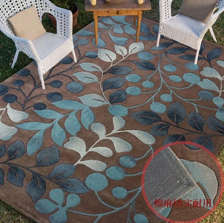 Ковер с листьями из новозеландской шерсти брендовый ковер для прихожей спальни