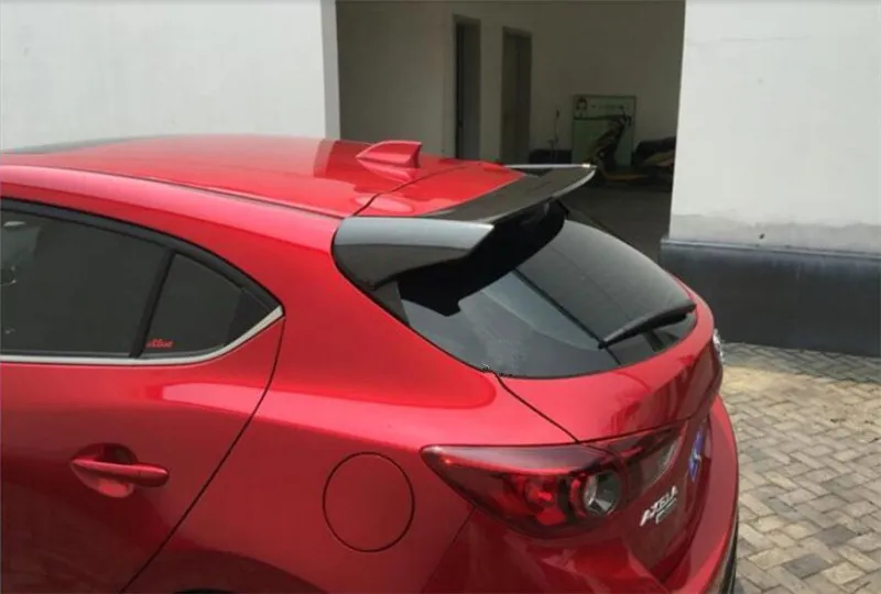 Спойлер из углеродного волокна для Mazda Axela Hatchback 15 16 17 18, высококачественные спойлеры, автомобильные аксессуары по EMS
