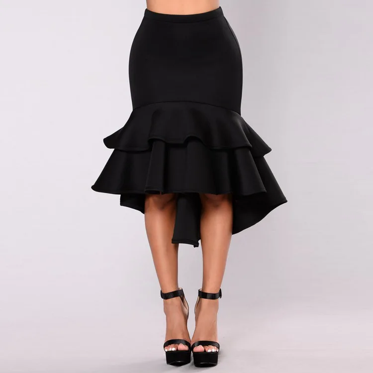 Горячее предложение 2018 сезон: весна–лето юбка Повседневная обувь Миди-юбки