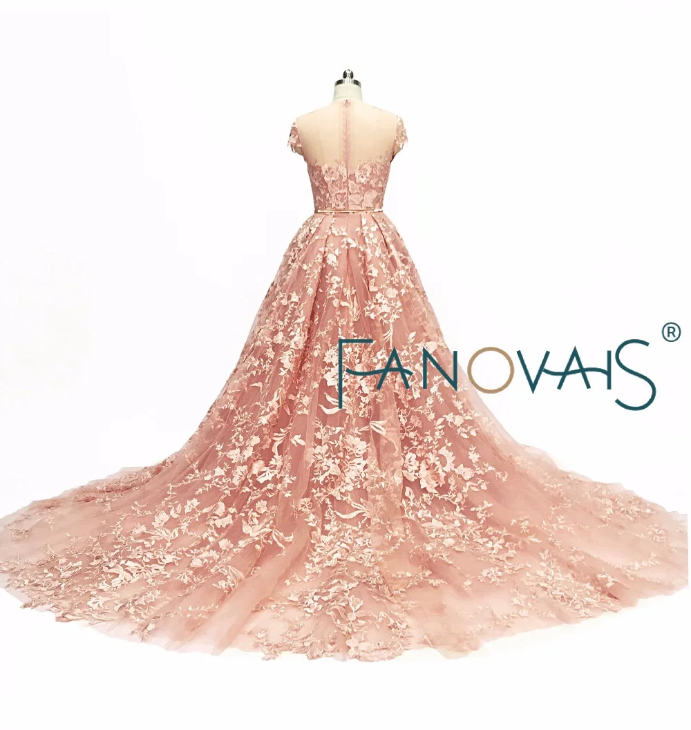 2019 кружевные вечерние платья Мыс рукава с поясом Vestido de fiesta Robe soiree роскошные Пром