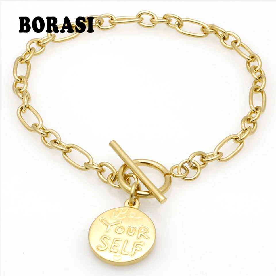 Женский браслет с подвесками в виде букв Be Yourself|chain bracelet|bracelet fashionfashion bracelet |
