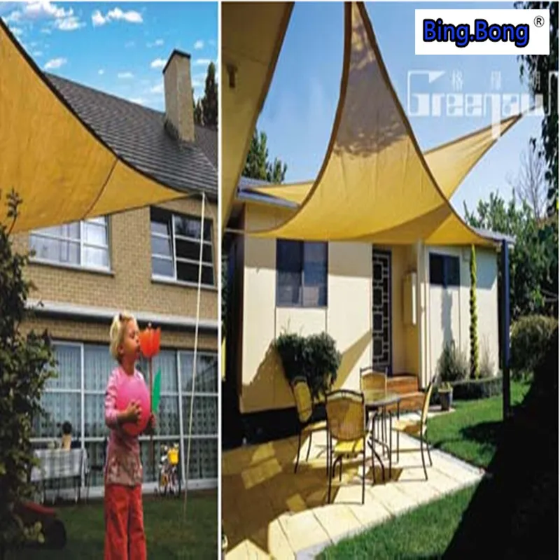 

UV Waterproof Triangles sun shade sail awning outdoor Sun Shading net 3*3*3m garden courtyard pool gazebo canopy swimming pool