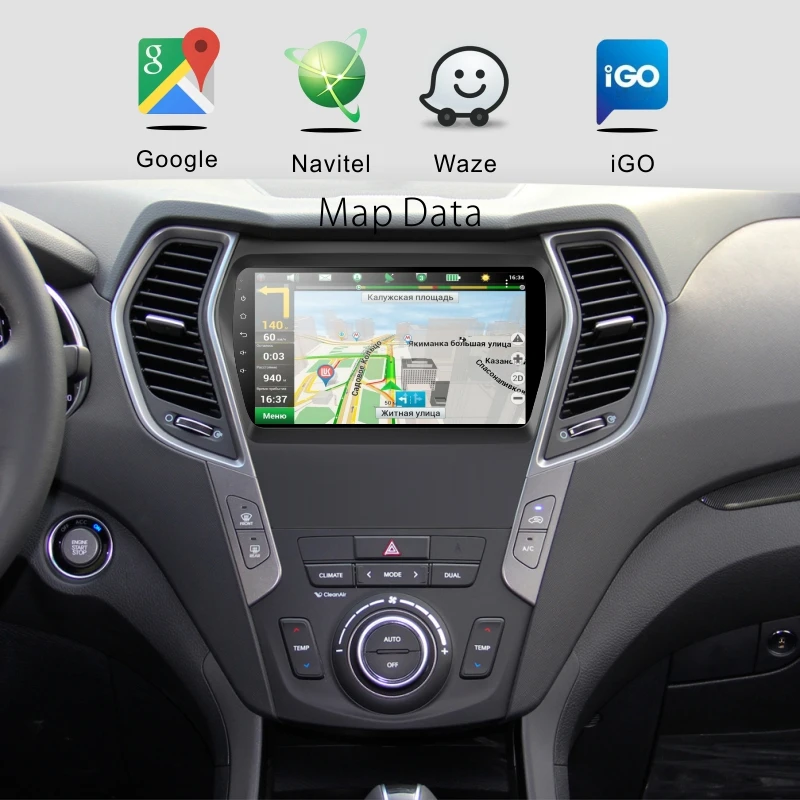 Android 9 0 автомобильный Радио Мультимедиа Видео плеер навигация gps для hyundai Santa Fe 3 Grand