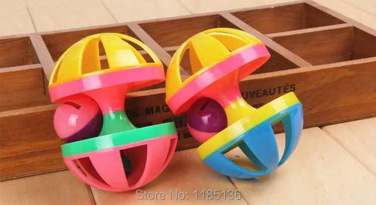 2016 Новый Стиль 2 Шт. Домашняя Кошка Игрушка Колокол Мяч Пластиковые Собака Играть