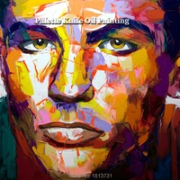 hand painted francoise nielly palette knife portrait face oil painting character figure canva wall art picture14 49
