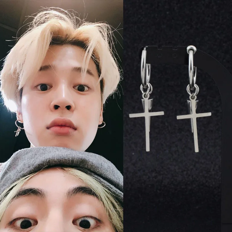 Корейские модные серьги-гвоздики KPOP DNA Bangtan Boys в стиле панк с кисточками JIMIN