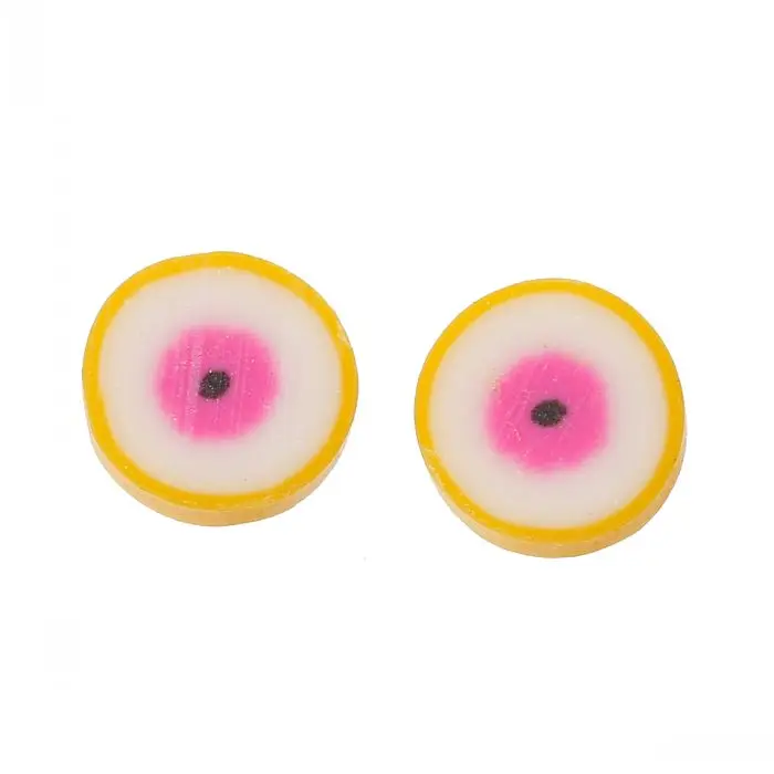 Полимерная глина кабошон скрапбукинг украшения Apple оранжевый 10.0 мм диаметр 200 шт.