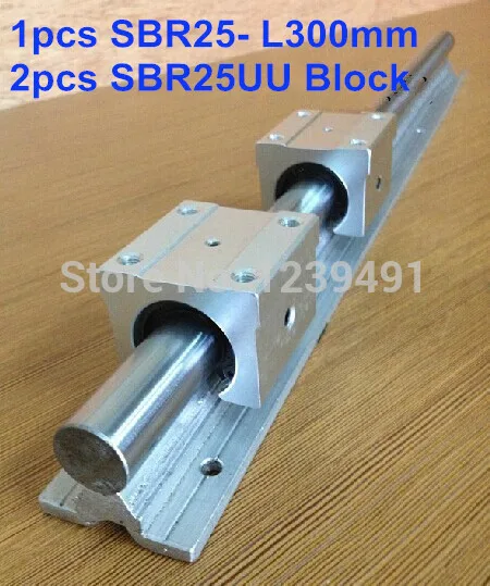 

1 шт. линейная направляющая SBR25 L300 мм + 2 блока SBR25UU