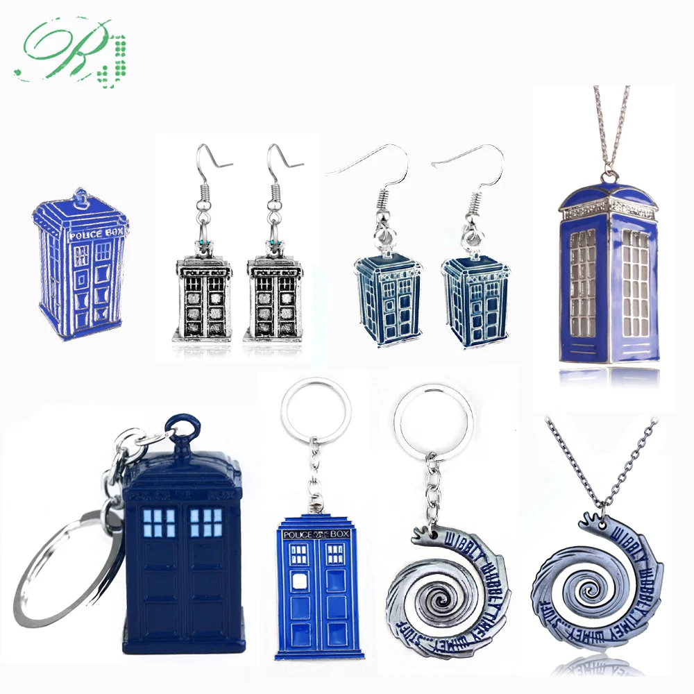 RJ 20 шт./лот брелок Dr. таинственный синий далека подвеска Tardis и рисунком полицейской будки письмо брелок Chaveiro для Для мужчин ювелирные изделия
