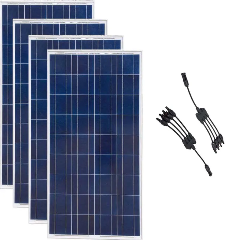 

Zonnepaneel 150 w 12v 4 Pcs Solar Battery Charger Solar Panels 600w Solar Home System Car Rv Boat Caravan Yacht Marine Motorhome