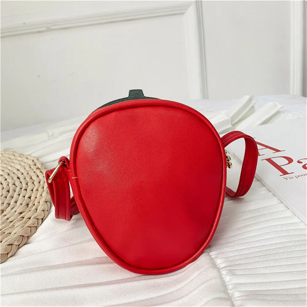 Детский кошелек с клубничными блестками сумки Кроссбоди для девочек отделением