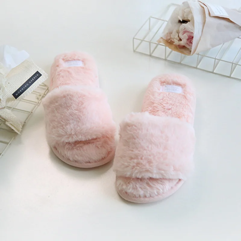 Шлепанцы женские домашние из вискозы мягкие плюшевые бархатные пушистые с