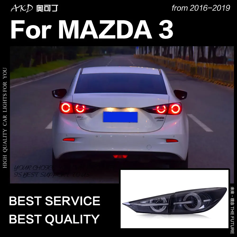 AKD автомобильный Стайлинг для Mazda 3 задние фонари- Мазда 3 Axela светодиодный задний фонарь светодиодный DRL тормозной сигнал заднего хода авто аксессуары