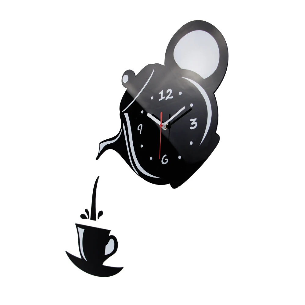 Новое поступление настенные часы с зеркальной поверхностью эффект кофейная