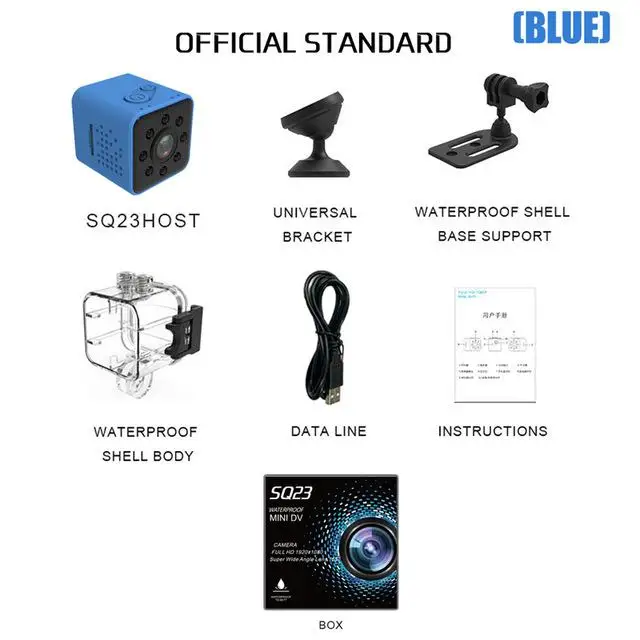 Мини камера WIFI FULL HD 1080P ночное видение водонепроницаемый корпус CMOS сенсор