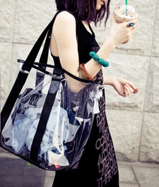 Transparent bag 2016 new summer Korean version of the beach jelly crystal shoulder | Багаж и сумки