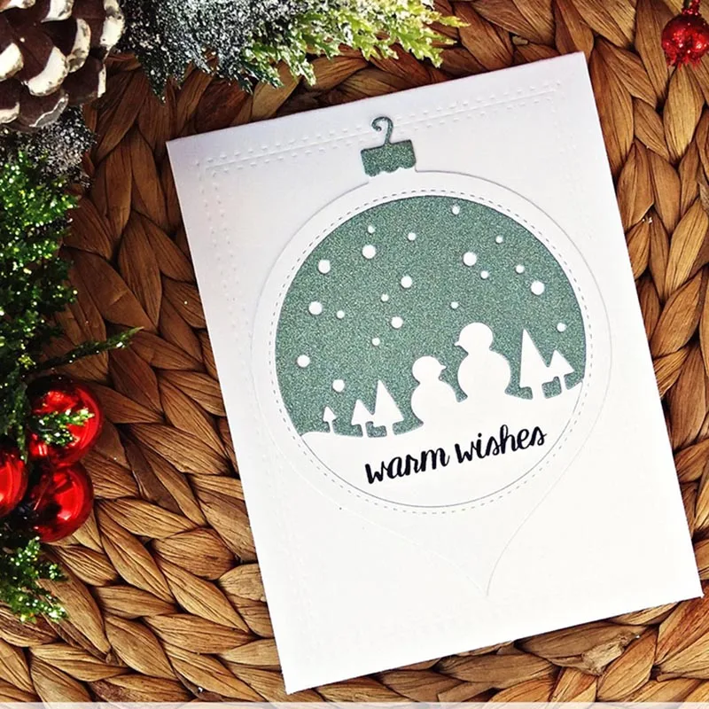 Рождественская подвесная металлическая высечка с пузырьками штамп из