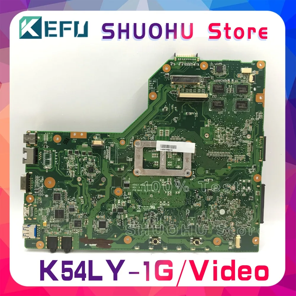 KEFU для ASUS K54LY K54HR X54H X54HR Rev. 2,0/2,1 1GB видео Материнская плата ноутбука протестирована работа оригинальная материнская плата