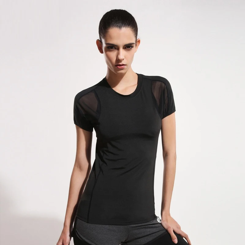 Футболка женская сетчатая быстросохнущая с коротким рукавом|t-shirt for women|short sleeve