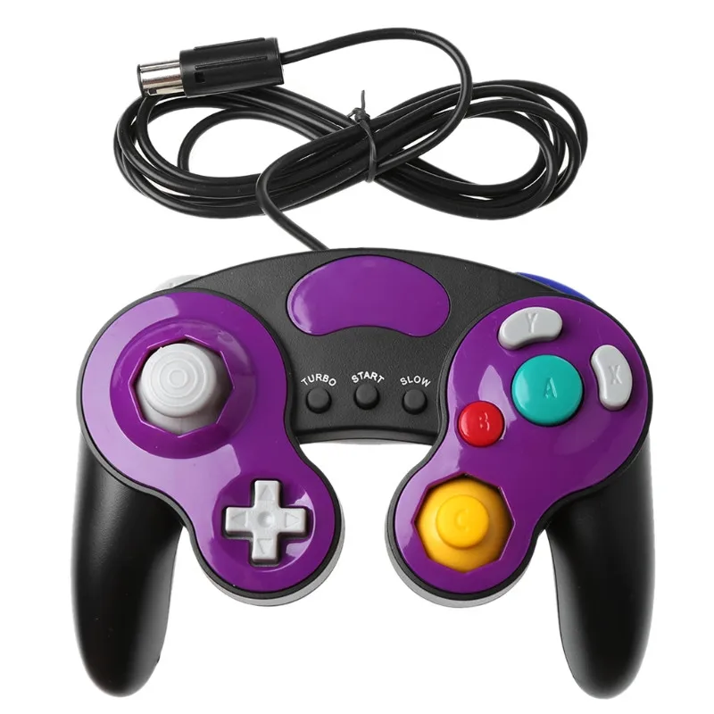 Проводной ручной Джойстик Геймпад контроллер для nintendo Gamecube wii NGC консоли Oct30 Прямая поставка - Цвет: Фиолетовый