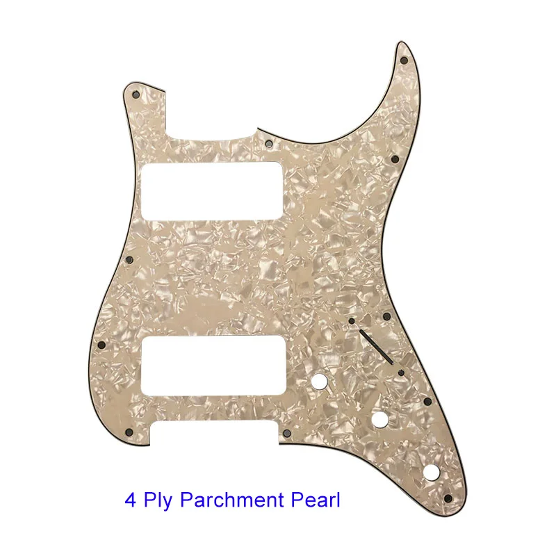 4Ply Parchment Pearl Pleroo отличное качество гитарные части 2 P90 гитара Stratocaster накладку для нас 11 винтовых отверстий Страт 2 P90 звукоснимателями - Цвет: 4Ply Parchment Pearl
