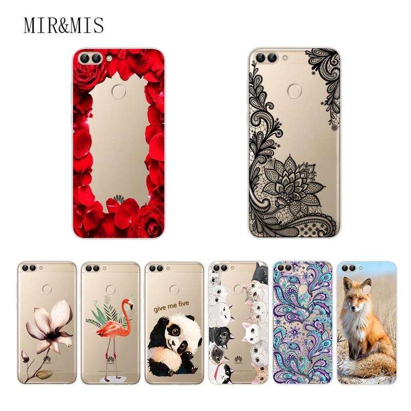 For Huawei P Smart 5.65 Inch Colorful Phone Case Soft Tpu Silicone Cover Printed Fundas |