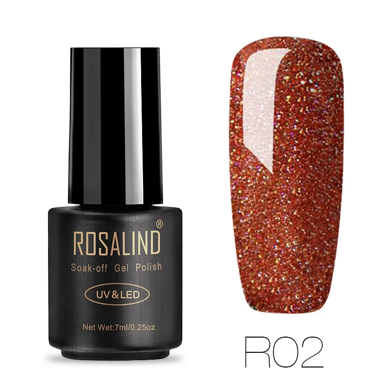R02 Гель-лак ROSALIND, 7 мл, Радужный цвет, Гель-лак для дизайна ногтей, Полупостоянный УФ светодиодный лак для ногтей, гель для маникюра - Цвет: R02