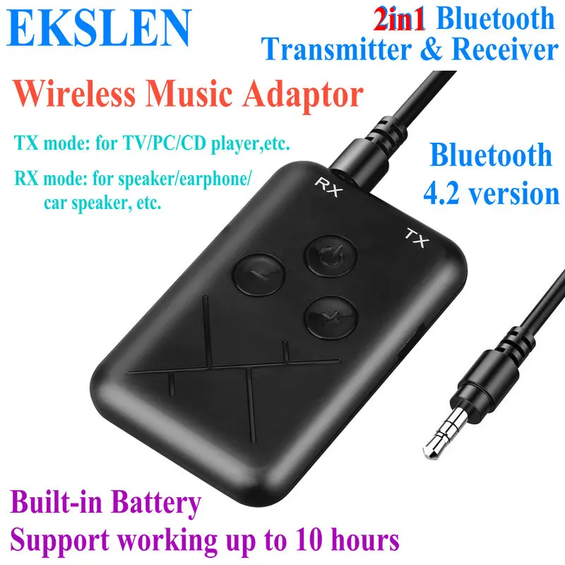 EKSLEN 2в1 Bluetooth передатчик и приемник беспроводной аудио адаптер мини стерео