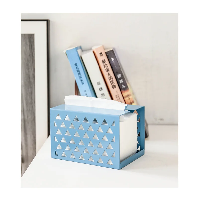 Nordic Творческий металлическая коробка для ткани домашний декор интерьера статей