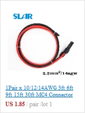 5 пара/лот MC4 разъем Мужской Женский 30A 1000V Панели солнечные филиал серии Connect солнечной системы разъем PV кабель 2,5/4/6mm2