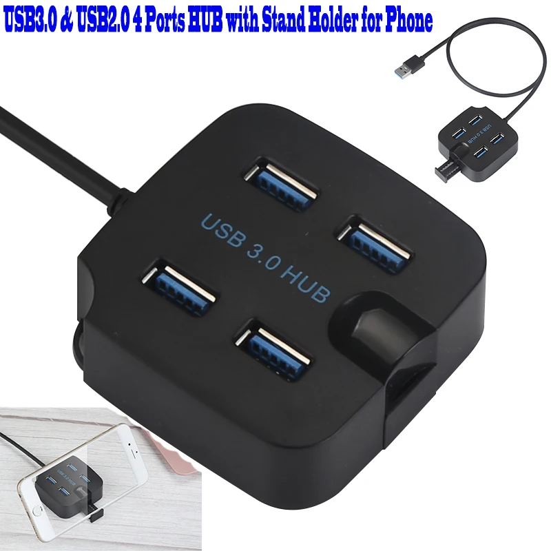 Высокоскоростной мини разветвитель с 4 портами USB 2 0 5 Гбит/с 3 0|USB-хабы| |