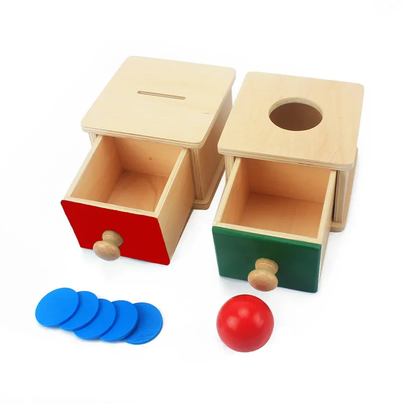 Light Yellow Детская и игрушка для малышей, деревянная коробка для монет, копилка, обучающая, образовательная, Дошкольная, обучающая - Цвет: Light Yellow
