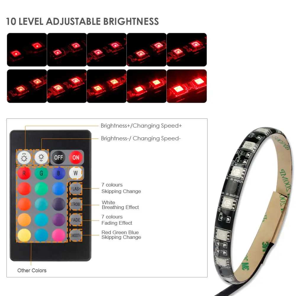 Светодиодная лента RGB-светильник из поликарбоната с магнитом 5050 SMD светодиодный