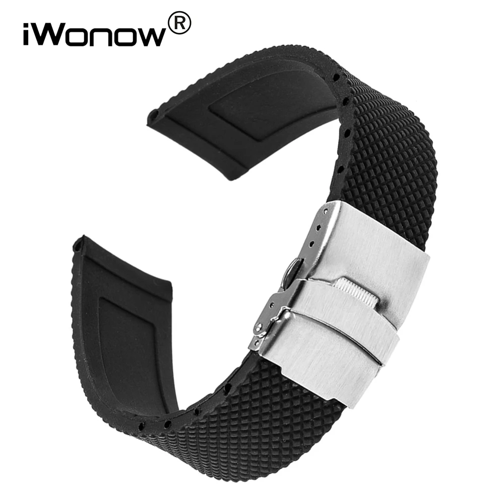 Ремешок для часов из силиконовой резины 18 мм Withings Activite / Pop Steel HR 36 LG стальной