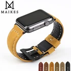 MAIKES из натуральной кожи 44 мм 40 мм для Apple watch ремешок часы браслет для apple watch полосы 42 мм 38 мм iwatch серии 5 4 3 2 1