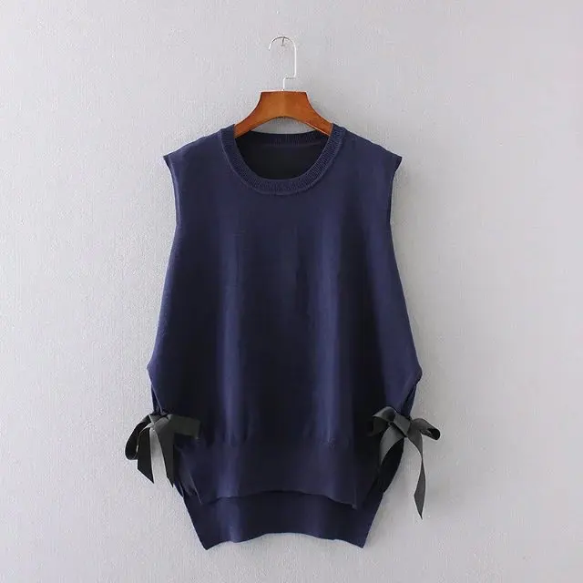 2 Piece Set Oversized fashion leisure women sleeveless sweater vest + White shirt Plus size XL XXL 3XL 4XL Casual K17-84F | Женская