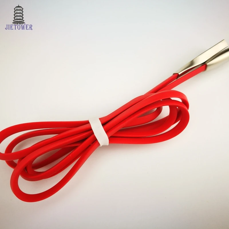 50 шт./лот плоский Лапша 3D 2A цинковый сплав USB 3 1 Type C кабель быстрое зарядное