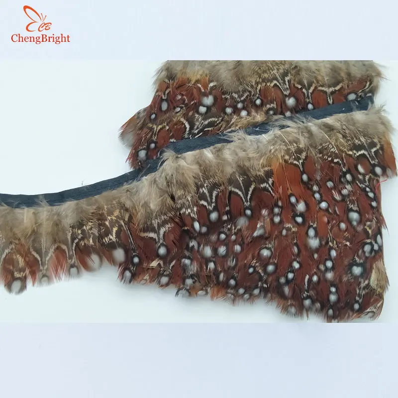 ChengBright оптовая продажа высокое качество 10 ярдов натуральные перья фазана лента