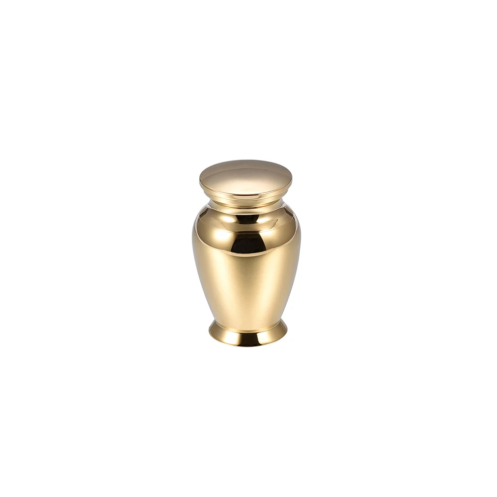 Gold color Урны для кремации животных/человека серебро/черный/пистолет/синий/кофе золото нержавеющая сталь шкатулка погребальный пепел ювелирные изделия мемориальная банка - Окраска металла: Gold color