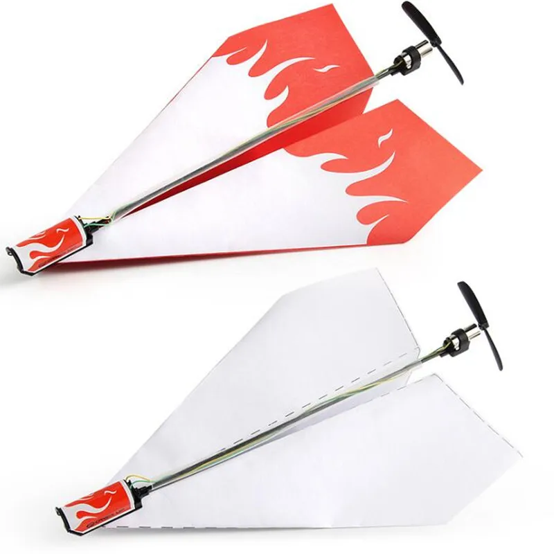 Самолет Rc складная бумажная модель DIY Мотор мощность красный дети мальчик