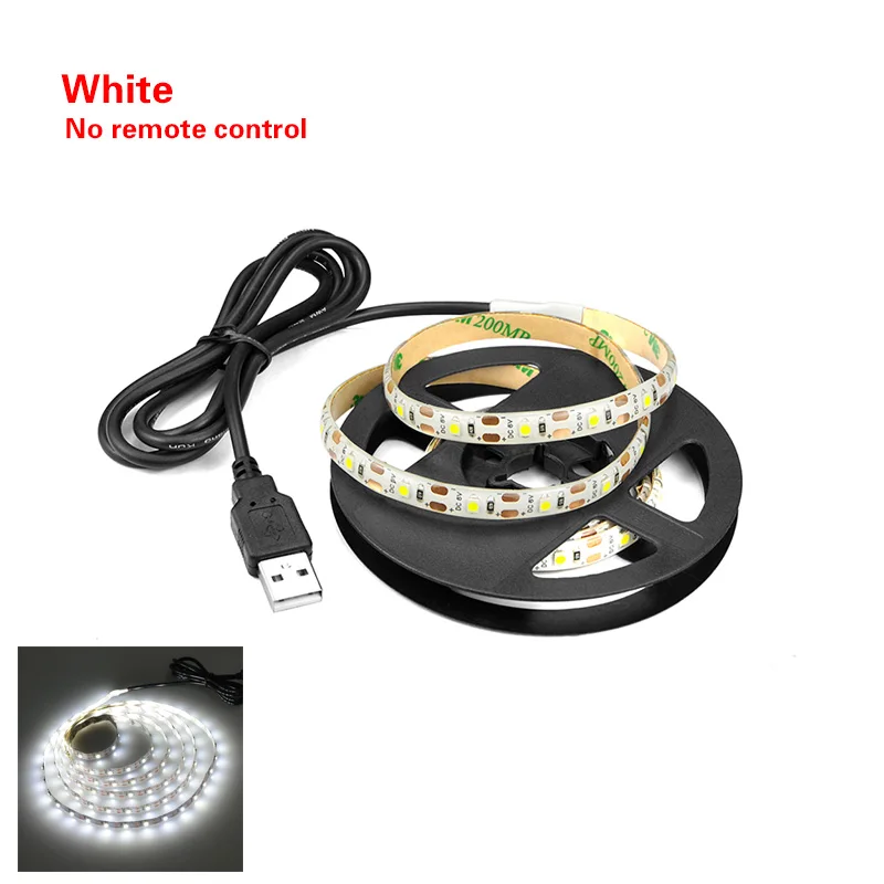 Without Remoter 5 В USB мощность светодиодный светильник полоса 2835 SMD RGB светодиодная подсветка под шкаф ТВ Настольный ПК экран подсветка шкаф кухонный светильник ing - Цвет: Without Remoter