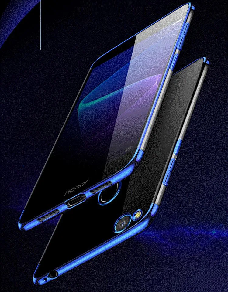 For Huawei Honor 8 Lite Case Silicone Plating Bumper Clear Soft Tpu Cover on for P8 2017 Coque Fundas | Мобильные телефоны и