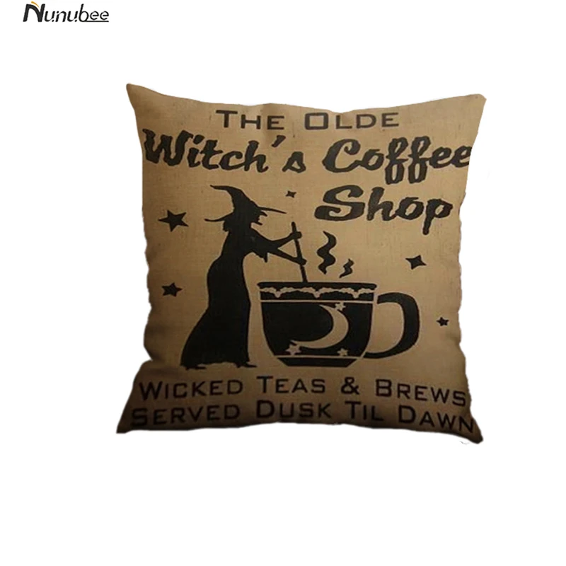 Хэллоуин высокое качество хлопок белье Тыква Cat bat Crow напечатаны декоративные