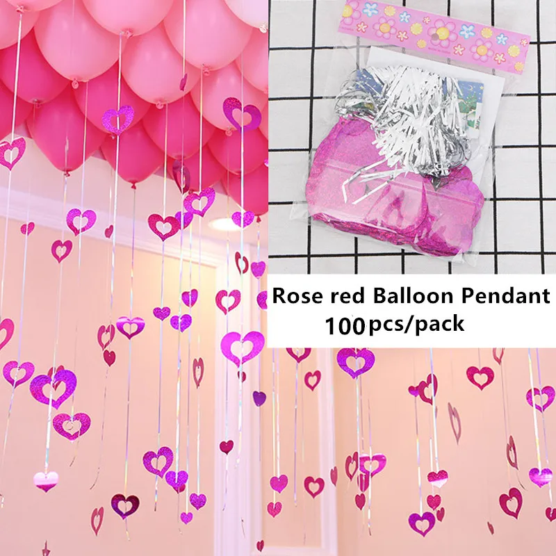 18-Rose red pendant Аксессуары для воздушного шара воздушный шар лента воздушный насос Арка палочка фиксированная балон для взрослых детей день рождения Свадебные украшения балон - Цвет: 18-Rose red pendant