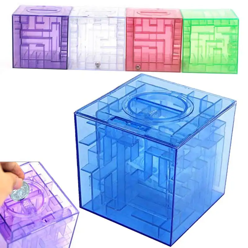 3D кубик Кристалл игра-головоломка Лабиринт Копилка креативная детская игрушка