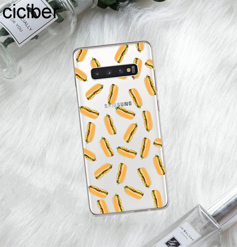 Ciciber мороженое пицца еда для samsung Galaxy S9 S10 S8 + Plus S10e Чехол Мягкий ТПУ чехлы телефона