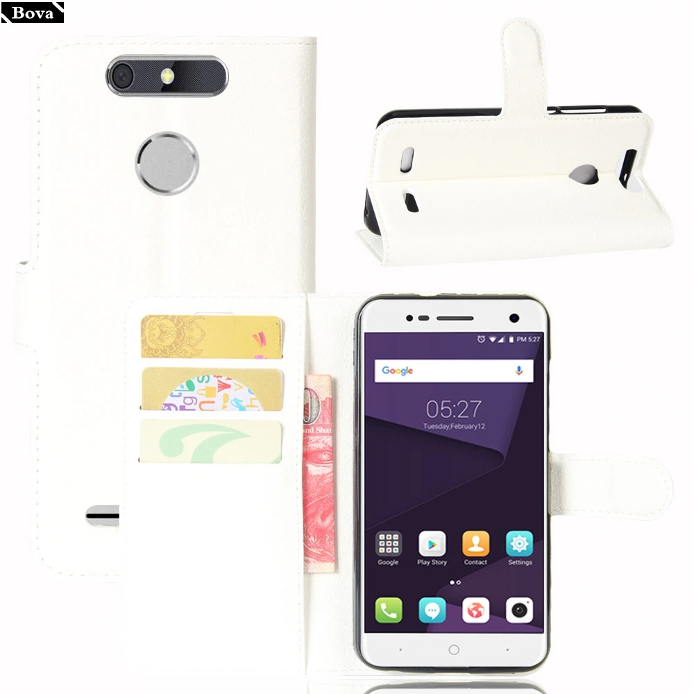 Для zte V8 Lite чехол из искусственной кожи кошелек Чехол держатель для карт чехол для телефона zte Blade V8 Lite защитный чехол держатель для карт чехол - Цвет: White JFC